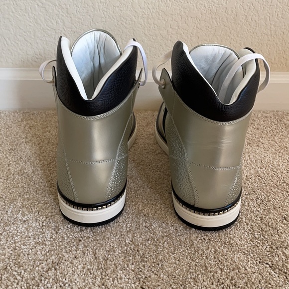 Jimmy Choo Men’s High Top Sneakers Size 44.5 - Picture 3 of 10